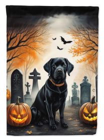 Black Labrador Retriever Spooky Halloween Garden Flag Mailbox Flag Decorative Yard Flag Banner Outside Patio Artwork Yard Flower Beds, Garden Size