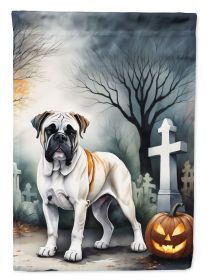 Boxer Spooky Halloween Garden Flag Mailbox Flag Decorative Yard Flag Banner Outside Patio Artwork Yard Flower Beds, Garden Size, Multicolor